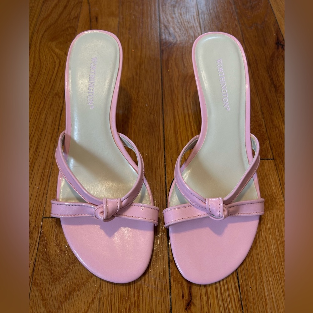 Pink Twist Slide Heels Worthington